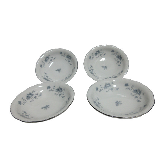 Set of 4 Johann Haviland Bavaria Germany Blue Garland Fruit/Berry/Dessert Bowls - Picture 1 of 5